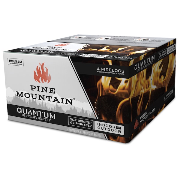 Pine Mountain Pine Mountain Quantum Fire Log 2.5 hr 4 pk 22 lb 800-000-186 - main